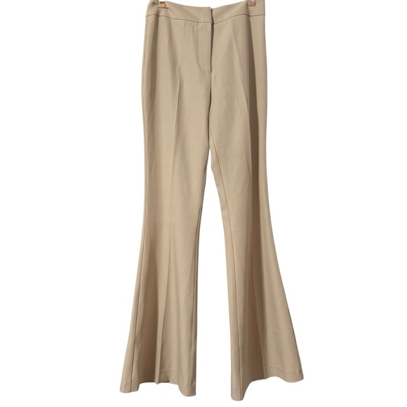 NEW Tuckernuck Stone Paige Trouser Pants in Tan Sz 0 Flare Leg Professional Chic - Picture 1 of 16